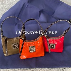 Listing is for ONE Bitsy Bag- taupe outside- red inner cloth